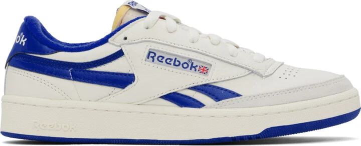 Reebok Classics Off-White & Blue Club C Revenge Vintage Sneakers
