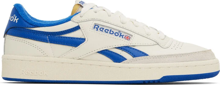 Reebok Classics Off-White & Blue Club C Revenge Vintage Sneakers