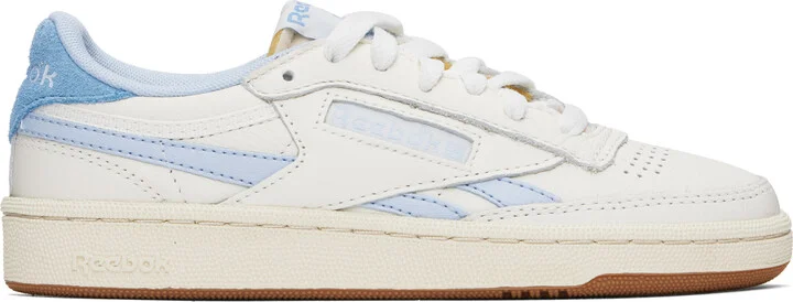 Reebok Classics Off-White & Blue Club C Revenge Vintage Sneakers
