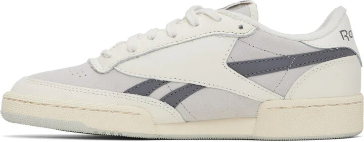 Reebok Classics Off-White & Gray Club C Revenge Vintage II Sneakers - Image 3