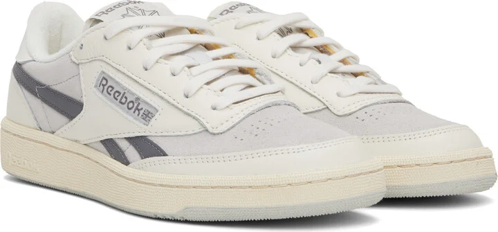 Reebok Classics Off-White & Gray Club C Revenge Vintage II Sneakers - Image 4