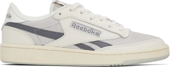 Reebok Classics Off-White & Gray Club C Revenge Vintage II Sneakers
