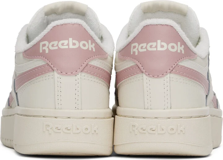 Reebok Classics Off-White & Pink Club C Double Revenge Sneakers - Image 2