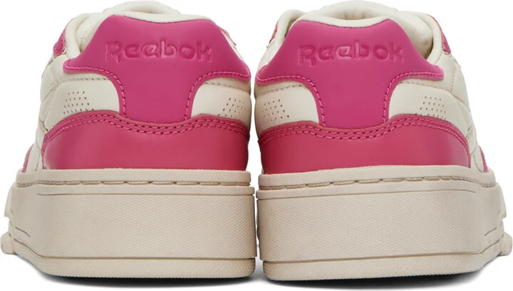 Reebok Classics Off-White & Pink Club C LTD Sneakers - Image 2