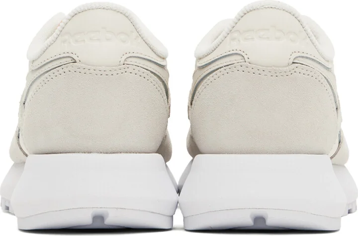 Reebok Classics Off-White & Taupe Classic Leather Sneakers - Image 2
