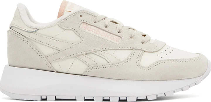 Reebok Classics Off-White & Taupe Classic Leather Sneakers
