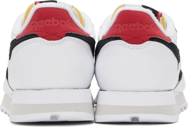 Reebok Classics White & Black Classic Leather Sneakers - Image 2