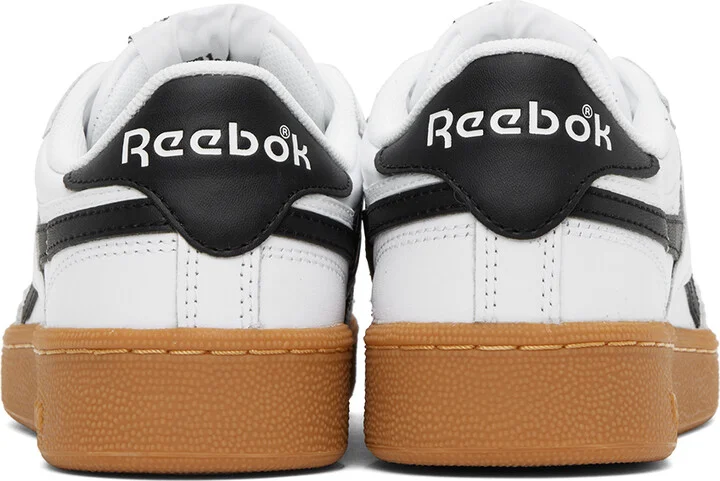 Reebok Classics White & Black Club C Revenge Vintage Sneakers - Image 2