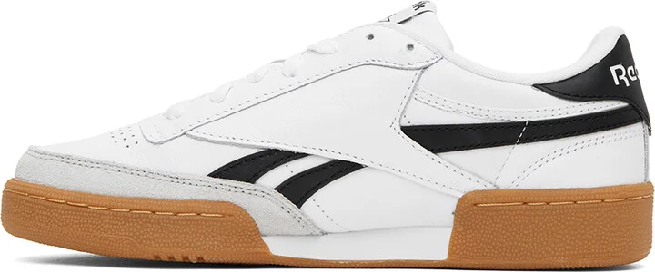 Reebok Classics White & Black Club C Revenge Vintage Sneakers - Image 3