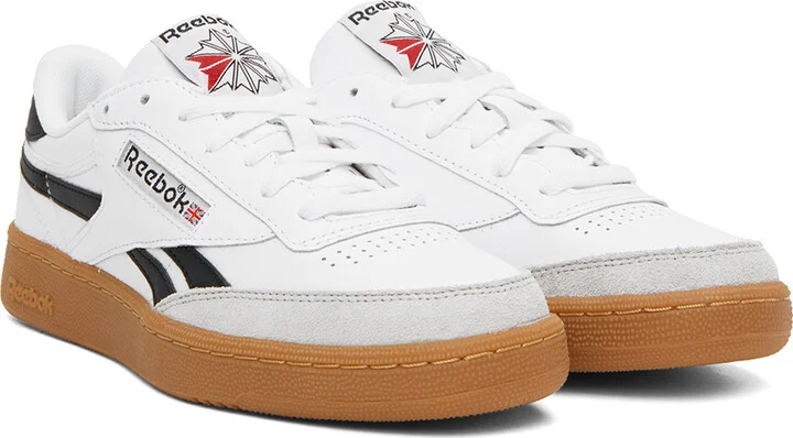 Reebok Classics White & Black Club C Revenge Vintage Sneakers - Image 4