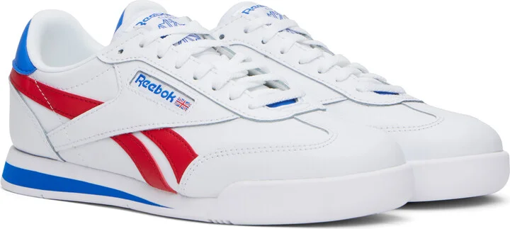 Reebok Classics White & Blue Campio XT Sneakers - Image 4