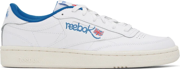 Reebok Classics White & Blue Club C 85 Sneakers