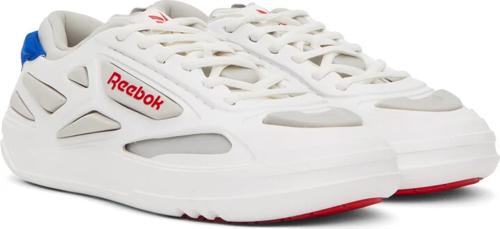 Reebok Classics White & Blue Club C FWD Sneakers - Image 4