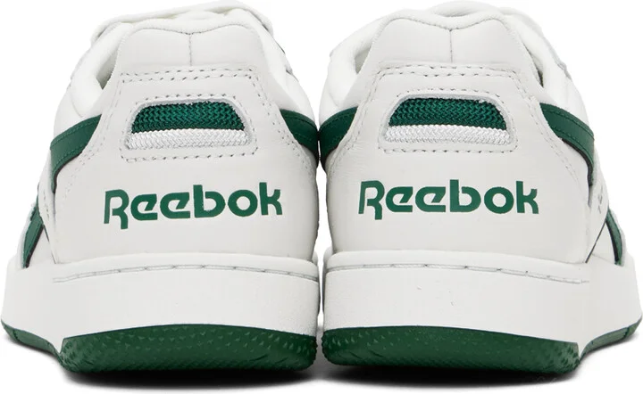 Reebok Classics White & Green Bb 4000 Ii Basketball Sneakers - Image 2