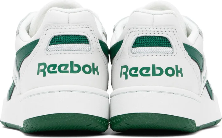 Reebok Classics White & Green BB 4000 II Sneakers - Image 2