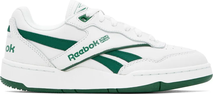 Reebok Classics White & Green BB 4000 II Sneakers
