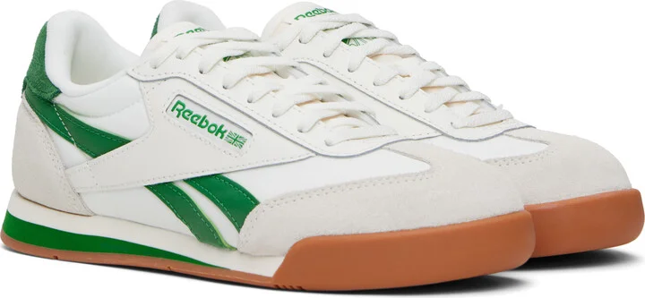 Reebok Classics White & Green Campio XT Sneakers - Image 4