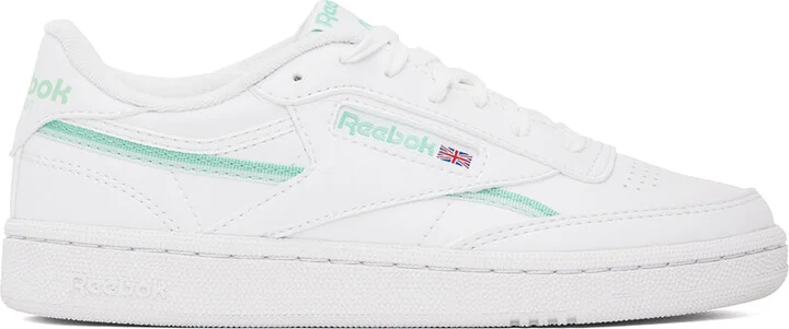 Reebok Classics White & Green Club C 85 Vegan Sneakers