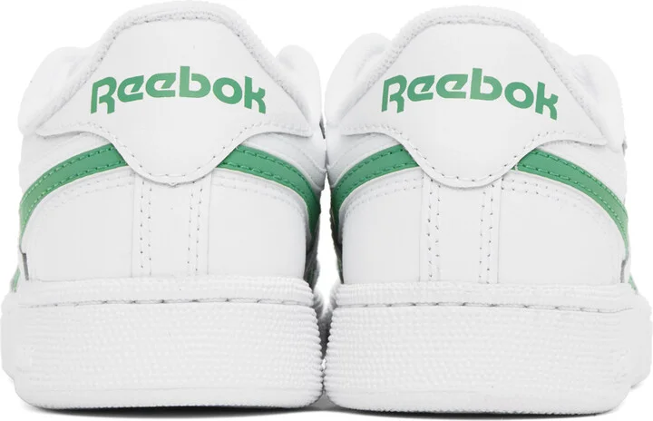 Reebok Classics White & Green Club C Revenge Sneakers - Image 2