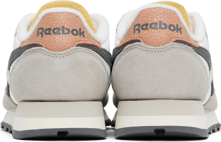 Reebok Classics White & Taupe Classic Leather Sneakers - Image 2