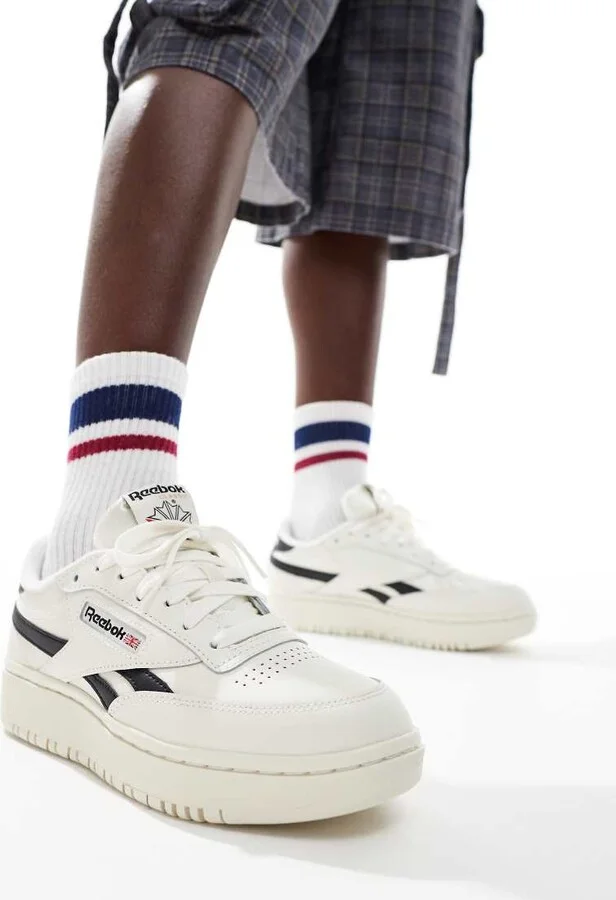 Reebok Club C 85 Double sneakers with black detail in cream