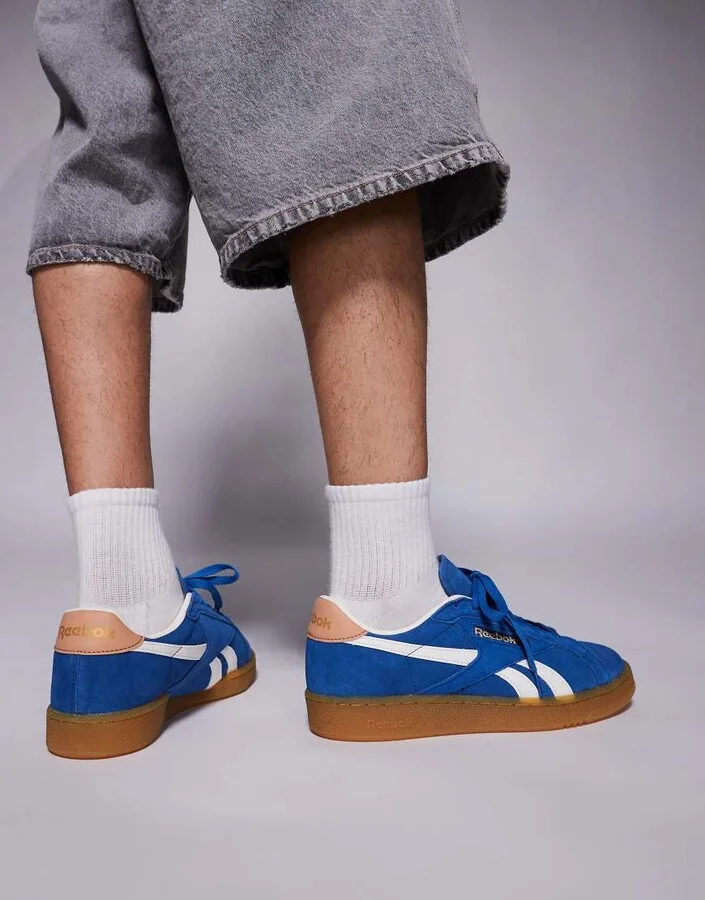 Reebok Club C Grounds sneaker in navy and white detail - Image 4
