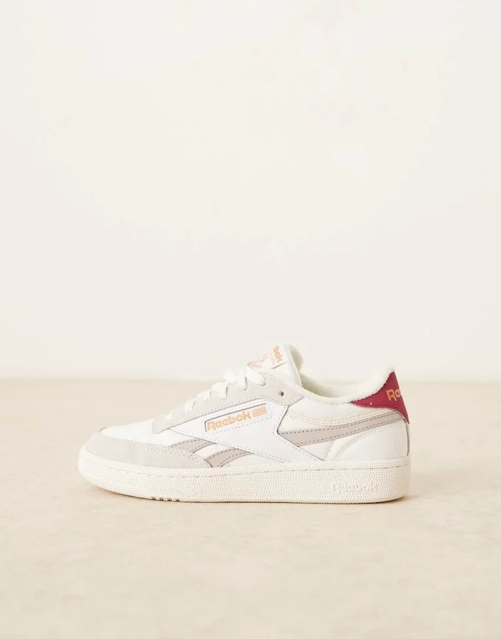 Reebok Club C Revenge sneaker in white with gray and red detail - Image 2