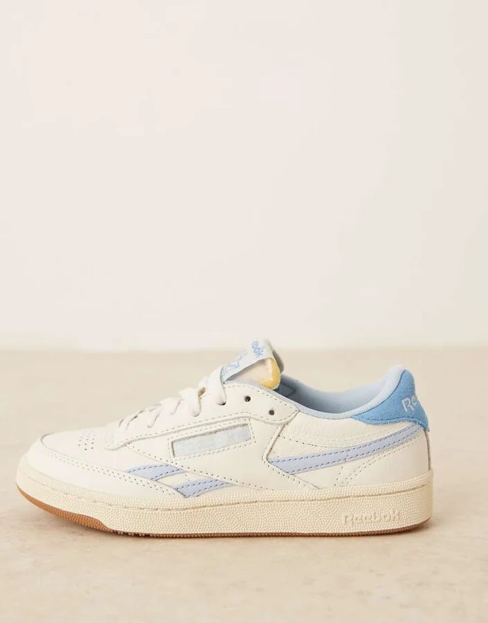Reebok Club C Revenge Vintage sneakers in white and blue detail - Image 2