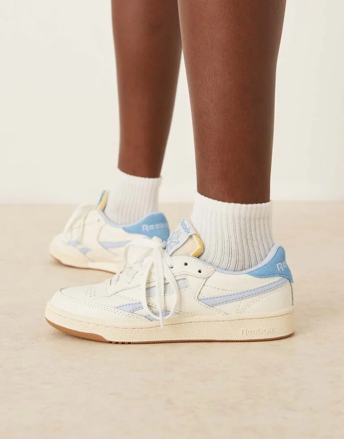 Reebok Club C Revenge Vintage sneakers in white and blue detail