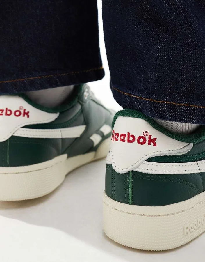 Reebok club c vintage revenge sneakers in green - Image 4