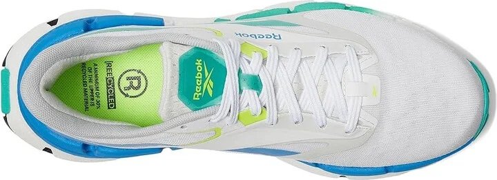Reebok Floatzig Symmetros Women's Running Shoes White/Unleashed Green/Kinetic Blue : 6 B - Medium, Rubber - Image 2