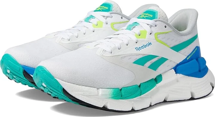 Reebok Floatzig Symmetros Women's Running Shoes White/Unleashed Green/Kinetic Blue : 6 B - Medium, Rubber