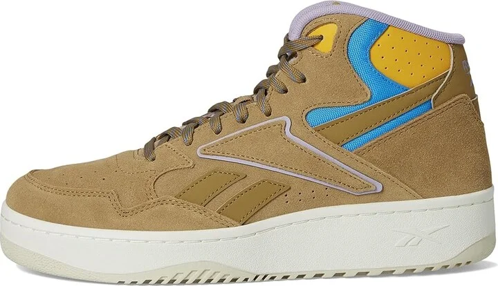 Reebok Lifestyle ATR Chill Mid Athletic Shoes Khaki Brown/Fierce Gold/Kinetic Blue : Men's 9.5 - Women's 11 Medium, Leather - Image 6