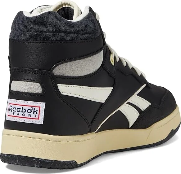 Reebok Lifestyle BB 4000 II Mid Shoes Black/Grey 6/Chalk : Men's 12 - Women's 13.5 Medium, Leather - Image 4