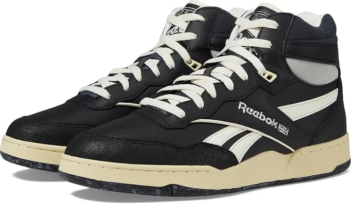 Reebok Lifestyle BB 4000 II Mid Shoes Black/Grey 6/Chalk : Men's 12 - Women's 13.5 Medium, Leather