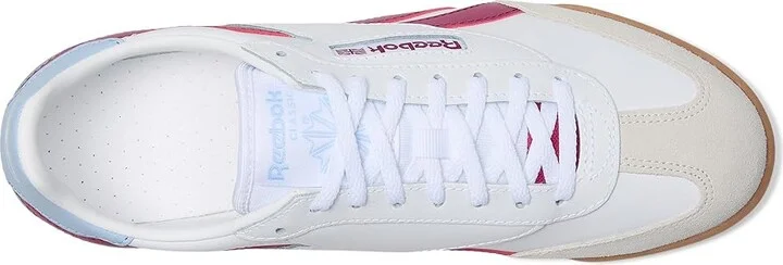 Reebok Lifestyle Campio XT Athletic Shoes White/Very Berry/Y2K Blue : Men's 11 - Women's 12.5 Medium, Leather/Suede - Image 2