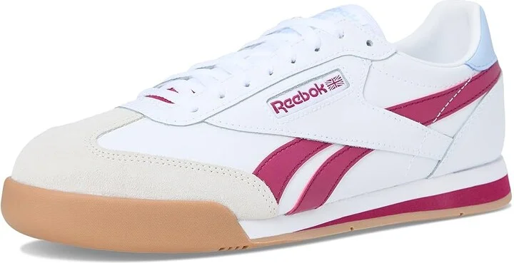 Reebok Lifestyle Campio XT Athletic Shoes White/Very Berry/Y2K Blue : Men's 11 - Women's 12.5 Medium, Leather/Suede - Image 5