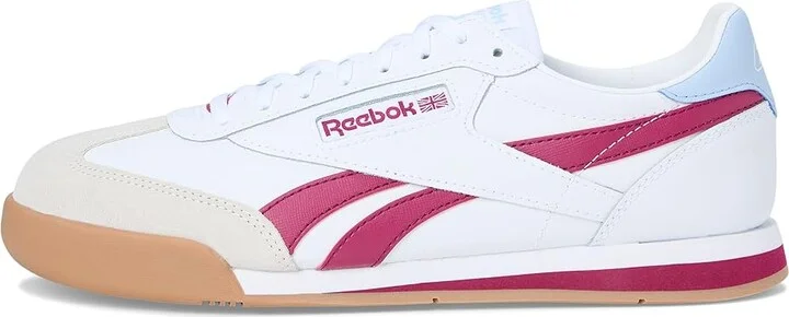 Reebok Lifestyle Campio XT Athletic Shoes White/Very Berry/Y2K Blue : Men's 11 - Women's 12.5 Medium, Leather/Suede - Image 6