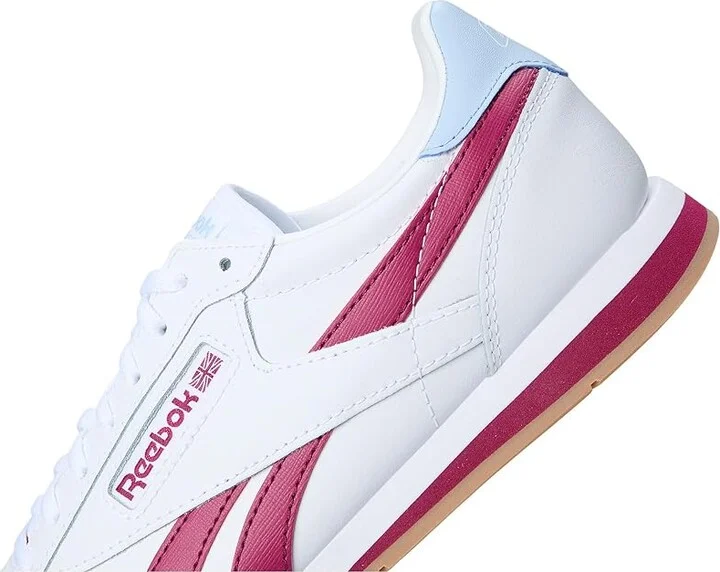 Reebok Lifestyle Campio XT Athletic Shoes White/Very Berry/Y2K Blue : Men's 11 - Women's 12.5 Medium, Leather/Suede - Image 7