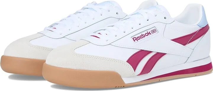 Reebok Lifestyle Campio XT Athletic Shoes White/Very Berry/Y2K Blue : Men's 11 - Women's 12.5 Medium, Leather/Suede