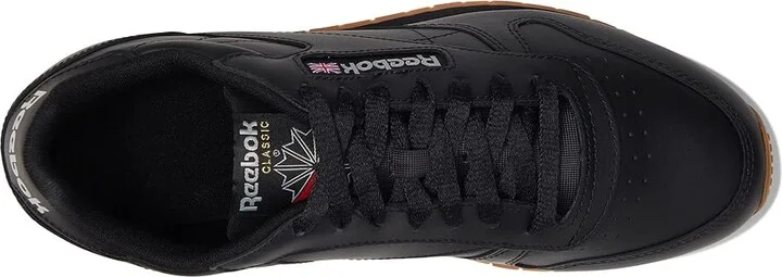 Reebok Lifestyle Classic Leather Shoes Black/Pure Grey/Gum : Men's 3.5 - Women's 5 Medium, Synthetic/Suede/Leather - Image 2
