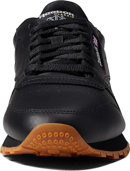 Reebok Lifestyle Classic Leather Shoes Black/Pure Grey/Gum : Men's 3.5 - Women's 5 Medium, Synthetic/Suede/Leather - Image 3