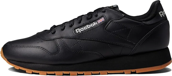 Reebok Lifestyle Classic Leather Shoes Black/Pure Grey/Gum : Men's 3.5 - Women's 5 Medium, Synthetic/Suede/Leather - Image 5