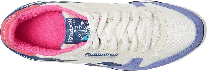 Reebok Lifestyle Classic Leather Shoes Chalk/Blue/Laser Pink : Men's 10 - Women's 11.5 Medium, Synthetic/Suede/Leather - Image 2