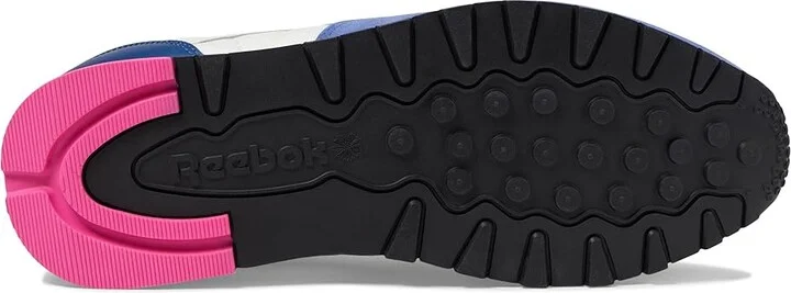Reebok Lifestyle Classic Leather Shoes Chalk/Blue/Laser Pink : Men's 10 - Women's 11.5 Medium, Synthetic/Suede/Leather - Image 3