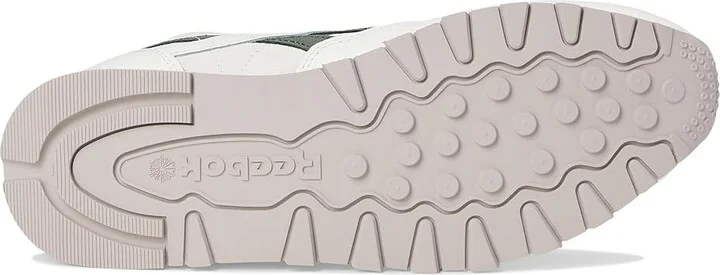 Reebok Lifestyle Classic Leather Shoes Chalk/Chalk/Breakaway Green : Men's 11.5 - Women's 13 Medium - Image 3