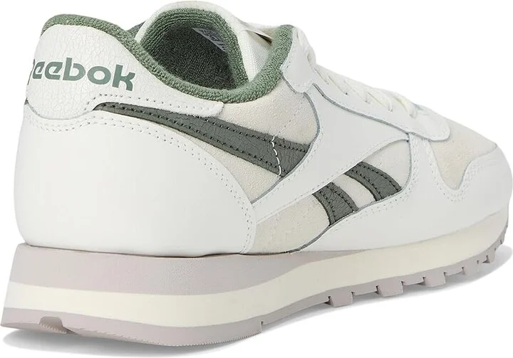 Reebok Lifestyle Classic Leather Shoes Chalk/Chalk/Breakaway Green : Men's 11.5 - Women's 13 Medium - Image 4