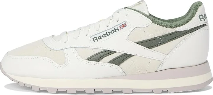 Reebok Lifestyle Classic Leather Shoes Chalk/Chalk/Breakaway Green : Men's 11.5 - Women's 13 Medium - Image 6