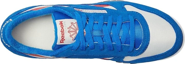 Reebok Lifestyle Classic Leather Shoes Chalk/Optimum Blue/Vector Red : Men's 8.5 - Women's 10 Medium - Image 2