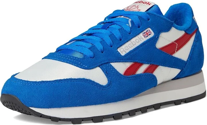 Reebok Lifestyle Classic Leather Shoes Chalk/Optimum Blue/Vector Red : Men's 8.5 - Women's 10 Medium - Image 5